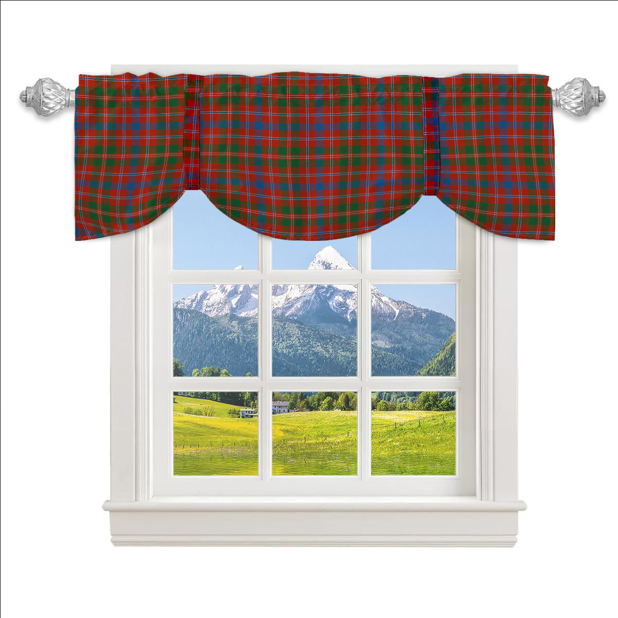 ScotsTee Shop Scottish Donald of Glenaladale Ancient Tartan Tie Up Valance Curtain