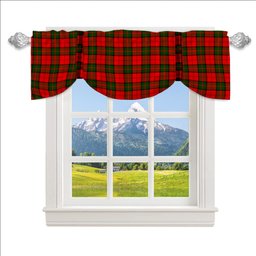 ScotsTee Shop Scottish Dunbar Modern Tartan Tie Up Valance Curtain
