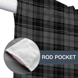 ScotsTee Shop Scottish Douglas Grey Vestiarium Scoticum Tartan Tie Up Valance Curtain