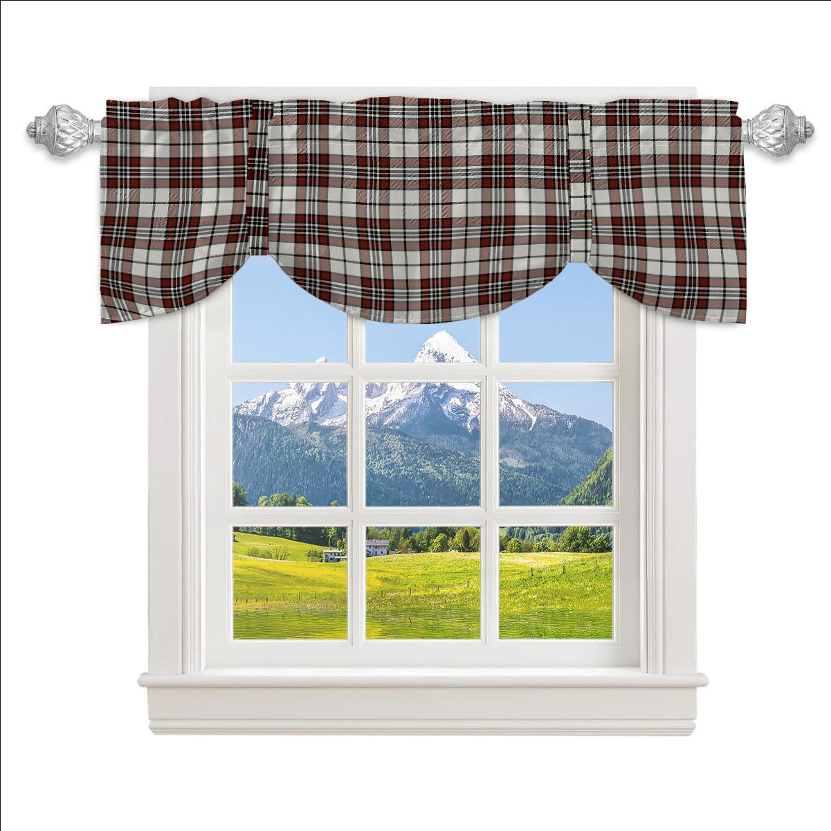 ScotsTee Shop Scottish Dunbar Plaid Ancient Tartan Tie Up Valance Curtain