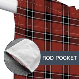 ScotsTee Shop Scottish Dunbar District Modern Tartan Tie Up Valance Curtain