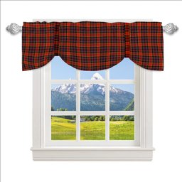 ScotsTee Shop Scottish Dalrymple of Castleton Modern Tartan Tie Up Valance Curtain