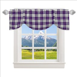 ScotsTee Shop Scottish Dunlop Dress Modern Tartan Tie Up Valance Curtain