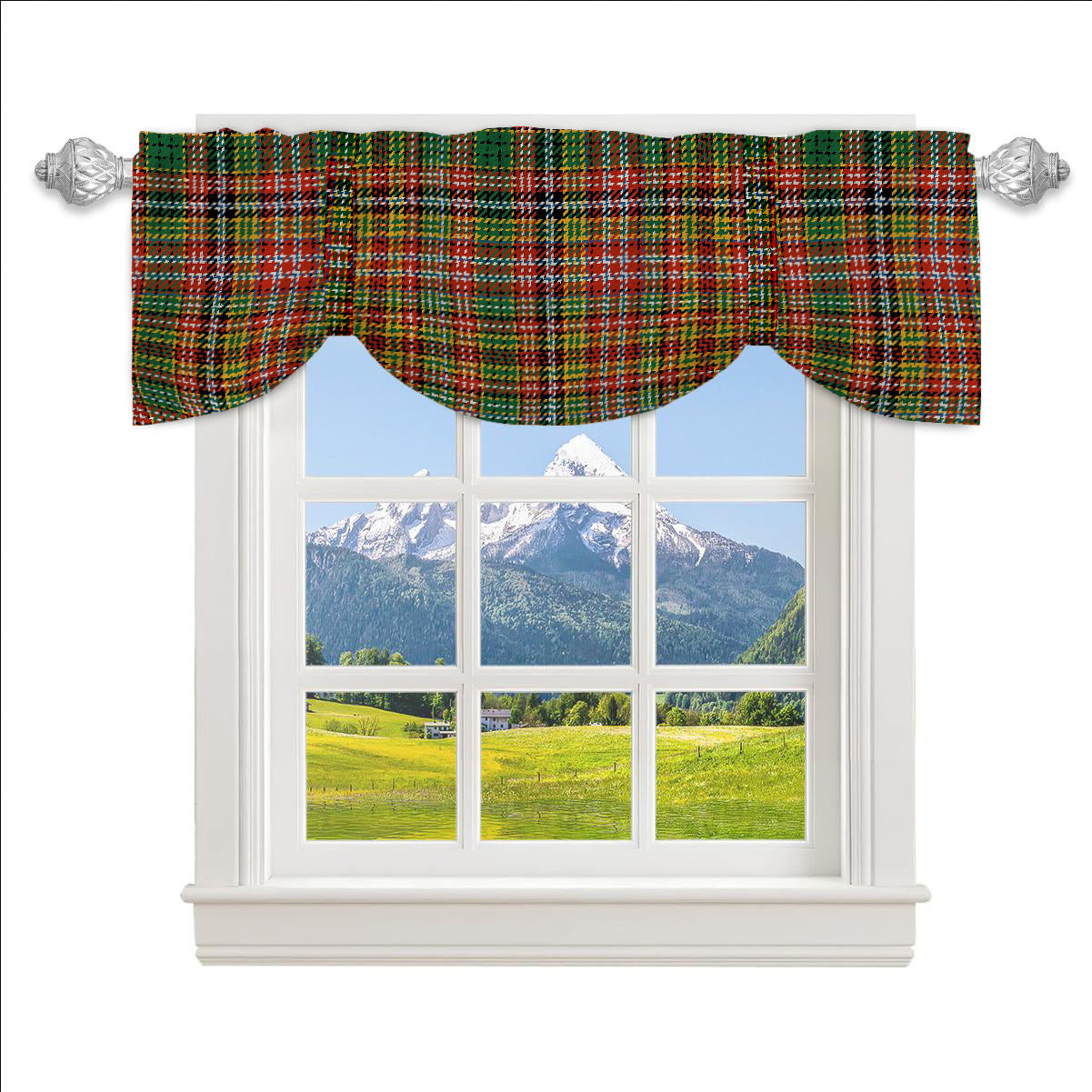 ScotsTee Shop Scottish Drummond of Strathallan Ancient Tartan Tie Up Valance Curtain