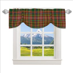 ScotsTee Shop Scottish Drummond of Strathallan Ancient Tartan Tie Up Valance Curtain