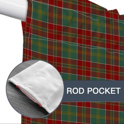 ScotsTee Shop Scottish Donald of Kingsburgh Tartan Tie Up Valance Curtain