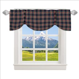 ScotsTee Shop Scottish Fraser Red Dress Tartan Tie Up Valance Curtain
