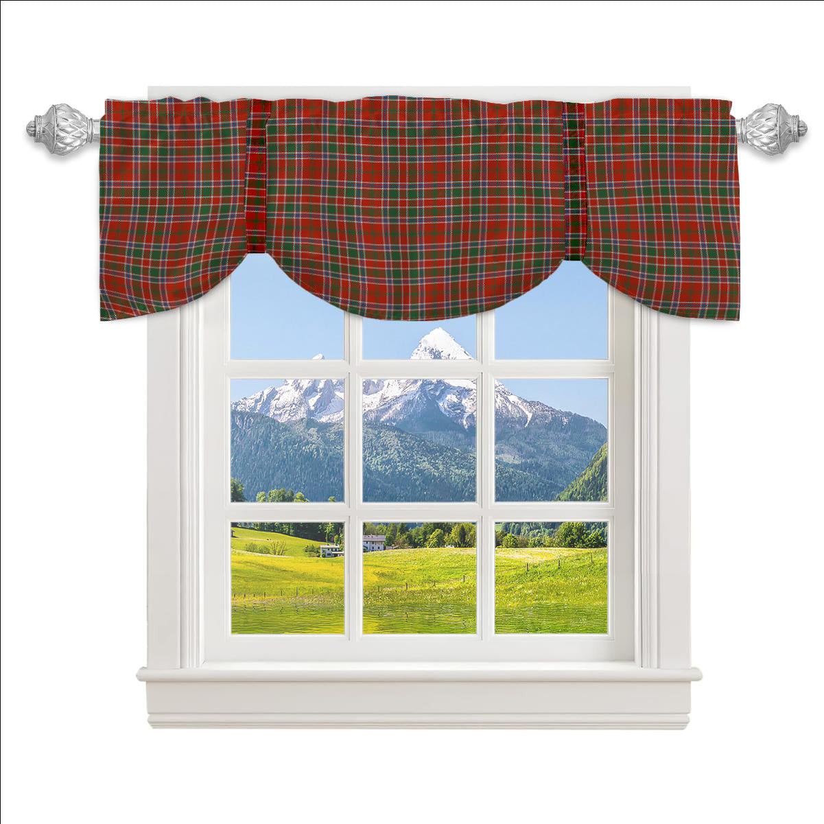 ScotsTee Shop Scottish Donald of Lochmaddy Ancient Tartan Tie Up Valance Curtain