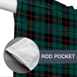 ScotsTee Shop Scottish Douglas Black Modern Tartan Tie Up Valance Curtain