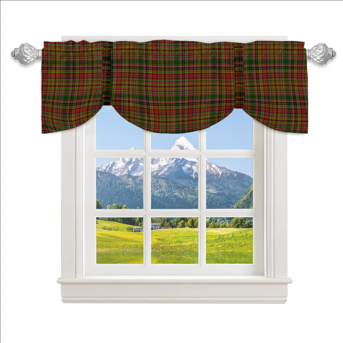 ScotsTee Shop Scottish Drummond of Strathallan Tartan Tie Up Valance Curtain