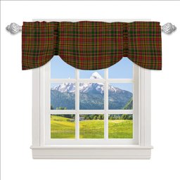 ScotsTee Shop Scottish Drummond of Strathallan Tartan Tie Up Valance Curtain