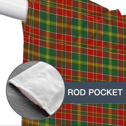ScotsTee Shop Scottish Donald of Kingsburgh Modern Tartan Tie Up Valance Curtain