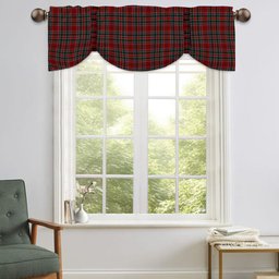ScotsTee Shop Scottish Donald of Lochmaddy Tartan Tie Up Valance Curtain