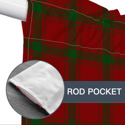 ScotsTee Shop Scottish Donald of Sleat Tartan Tie Up Valance Curtain