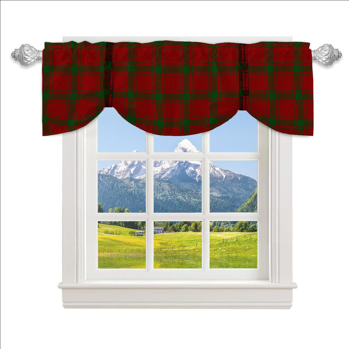 ScotsTee Shop Scottish Donald of Sleat Tartan Tie Up Valance Curtain