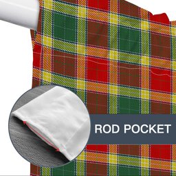 ScotsTee Shop Scottish Gibbs Modern Tartan Tie Up Valance Curtain