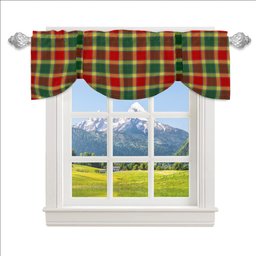 ScotsTee Shop Scottish Gibbs Modern Tartan Tie Up Valance Curtain