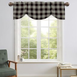 ScotsTee Shop Scottish Dunlop Hunting Modern Tartan Tie Up Valance Curtain
