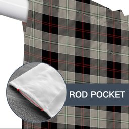 ScotsTee Shop Scottish Dunlop Hunting Modern Tartan Tie Up Valance Curtain