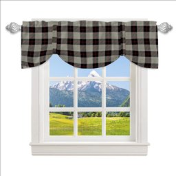 ScotsTee Shop Scottish Dunlop Hunting Modern Tartan Tie Up Valance Curtain