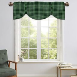 ScotsTee Shop Scottish Donald Lord of the Isles Hunting Tartan Tie Up Valance Curtain