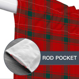 ScotsTee Shop Scottish Donald of Sleat Modern Tartan Tie Up Valance Curtain