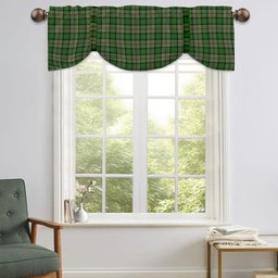 ScotsTee Shop Scottish Dunbar Hunting Ancient Tartan Tie Up Valance Curtain