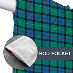 ScotsTee Shop Scottish Flower Of Scotland SC Tartan Tie Up Valance Curtain