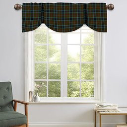 ScotsTee Shop Scottish MacTavish Hunting Tartan Tie Up Valance Curtain