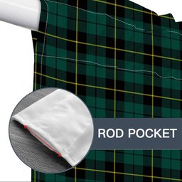 ScotsTee Shop Scottish Wallace Hunting Modern Tartan Tie Up Valance Curtain