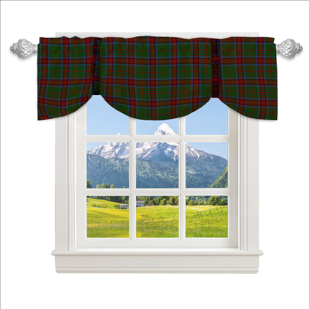 ScotsTee Shop Scottish Grant of Monymusk Tartan Tie Up Valance Curtain