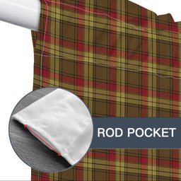 ScotsTee Shop Scottish McMillan Old Weathered Tartan Tie Up Valance Curtain