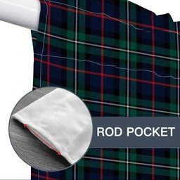 ScotsTee Shop Scottish McPhail Hunting Modern Tartan Tie Up Valance Curtain