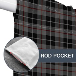 ScotsTee Shop Scottish Thompson Society Grey Tartan Tie Up Valance Curtain