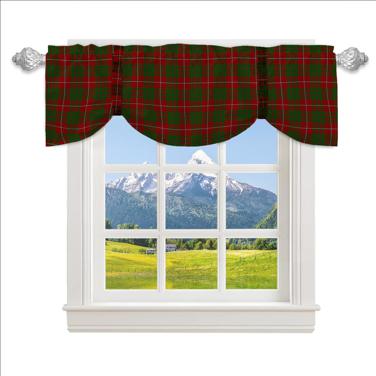 ScotsTee Shop Scottish MacGregor of Balquidder Tartan Tie Up Valance Curtain