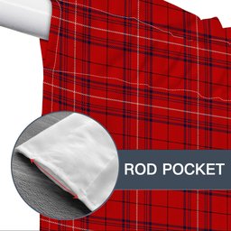 ScotsTee Shop Scottish Rose of Kilravock Modern Tartan Tie Up Valance Curtain