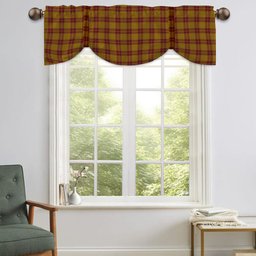 ScotsTee Shop Scottish McMillan Dress Tartan Tie Up Valance Curtain