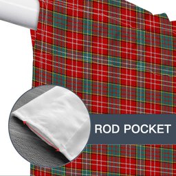 ScotsTee Shop Scottish Ogilvie (Ogilvy) Modern Tartan Tie Up Valance Curtain