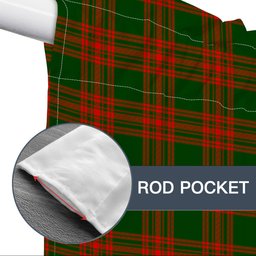ScotsTee Shop Scottish Menzies Green Modern Tartan Tie Up Valance Curtain