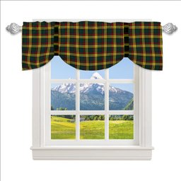 ScotsTee Shop Scottish McMillan Old Modern Tartan Tie Up Valance Curtain