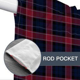 ScotsTee Shop Scottish Graham of Menteith Red Modern Tartan Tie Up Valance Curtain