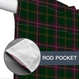 ScotsTee Shop Scottish Hall from Springbrook and Newtown Tartan Tie Up Valance Curtain