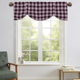 ScotsTee Shop Scottish McPherson Hunting Modern Tartan Tie Up Valance Curtain