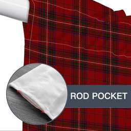ScotsTee Shop Scottish Stewart of Rothesay 1 Tartan Tie Up Valance Curtain