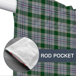 ScotsTee Shop Scottish Milne dress green Tartan Tie Up Valance Curtain