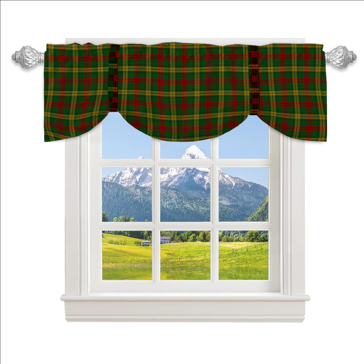 ScotsTee Shop Scottish MacMillan Society of Glasgow Tartan Tie Up Valance Curtain