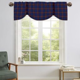 ScotsTee Shop Scottish McLaine of Lochbuie Tartan Tie Up Valance Curtain