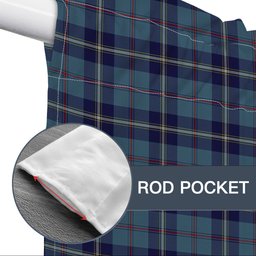 ScotsTee Shop Scottish MacRae of America Tartan Tie Up Valance Curtain
