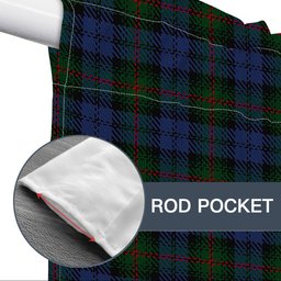 ScotsTee Shop Scottish Louise of Lorne Tartan Tie Up Valance Curtain