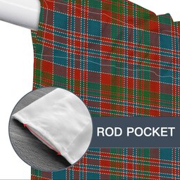 ScotsTee Shop Scottish MacDonald of Boisdale Ancient Tartan Tie Up Valance Curtain
